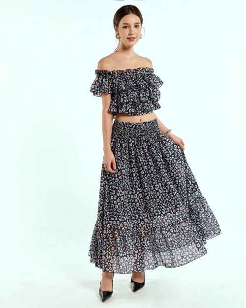 SIXDO Woven Flared Dress 2 Pieces